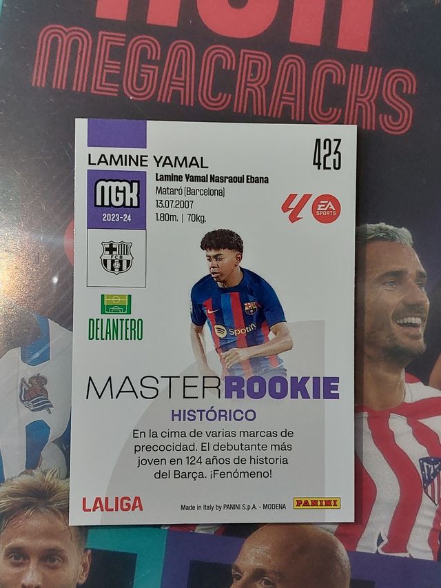 Carta Lamine Yamal Master Rookie Megacracks de segunda mano por 15 EUR