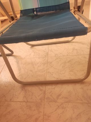 Silla playa plegable alta