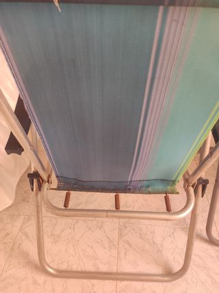 Silla playa plegable alta