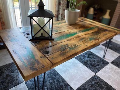 mesa de madera maciza