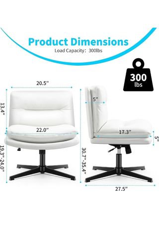 Silla de Escritorio de Oficina sin Brazos,cuero