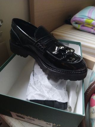 Mocasin negro charol