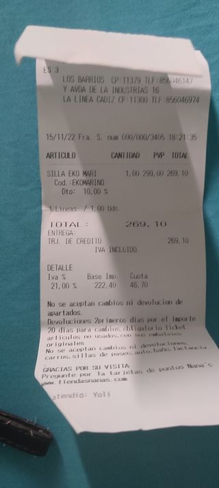 Silla de paseo