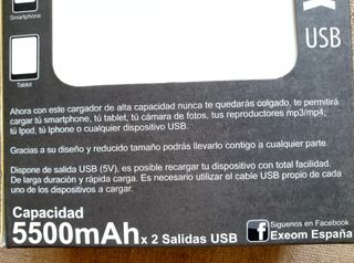 Batería externa Power bank