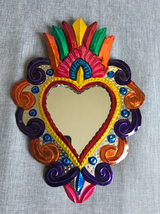 Espejo mexicano latón