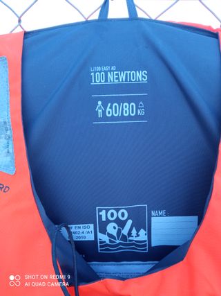 CHALECO salvavidas.Adulto 60/80kg