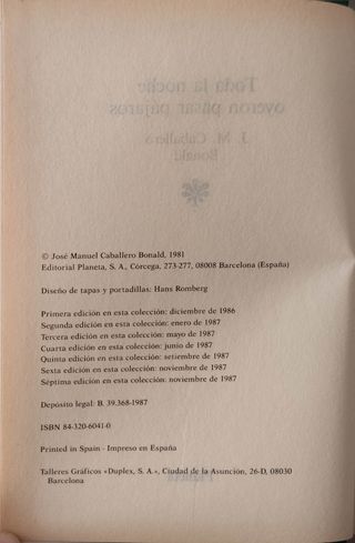 "EL GRIEGO". "TODA LA NOCHE OYERON PASAR PÁJAROS"