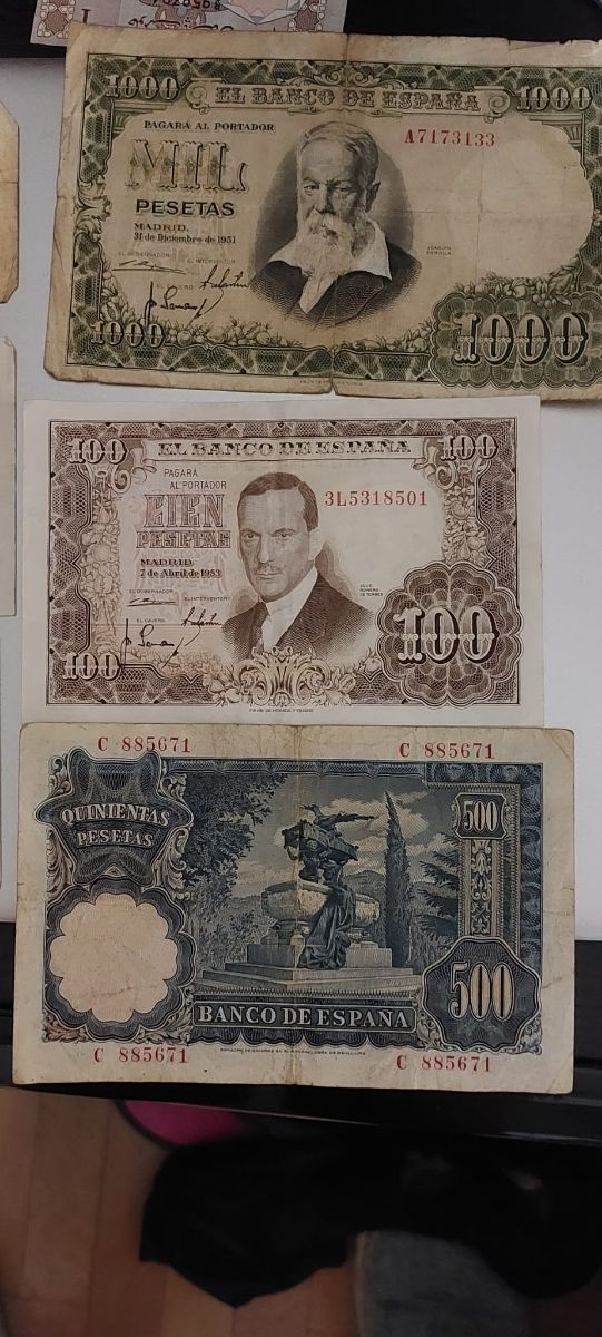 Billetes pesetas
