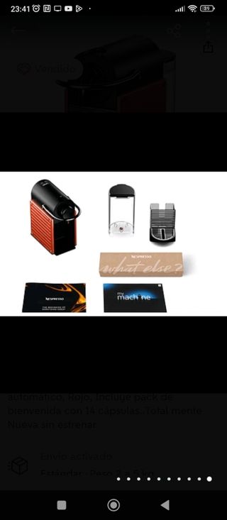 cafetera espresso pixie