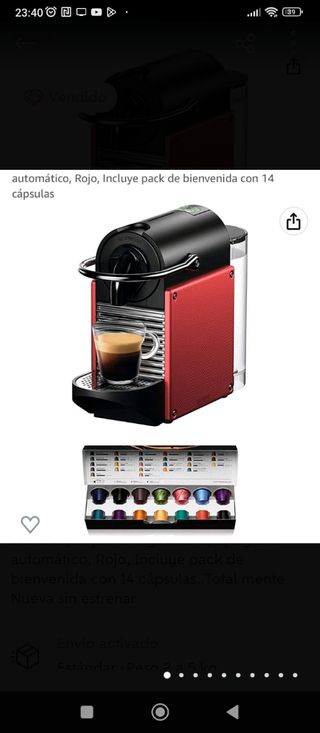 cafetera espresso pixie