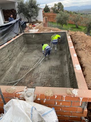 Construcción piscinas hormigón gunitado