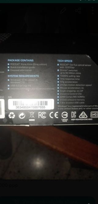 Ratón KONE AIMO Roccat Speed of Night 10Y ¡NUEVO!!