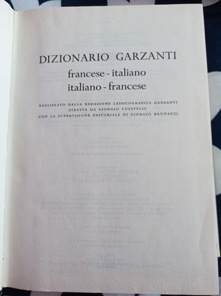Dizionario Italiano Francese Garzanti Vintage