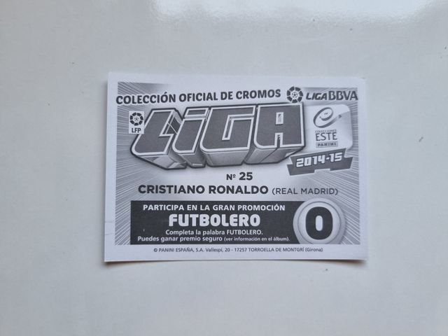 25 Cristiano Ronaldo. Ediciones Este 2014 2015