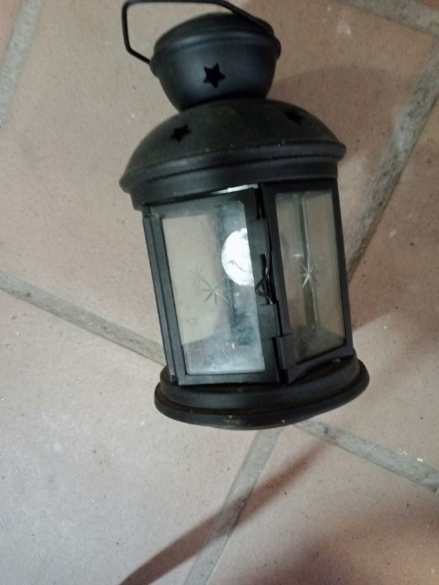 Farolillos metalizados con cristal