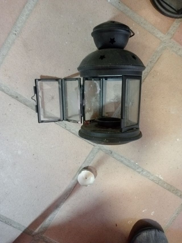 Farolillos metalizados con cristal