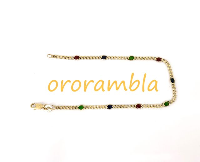 Pulsera oro 18k y esmalte