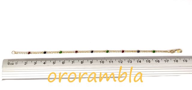 Pulsera oro 18k y esmalte