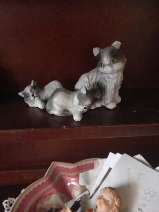 Tris gattini in ceramica