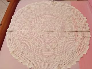 Tovaglia rotonda uncinetto diametro140cm