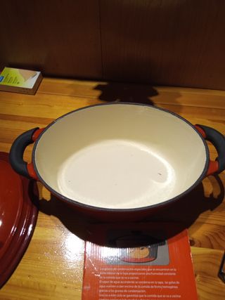 Asador ovalado hierro fundido sin estrenar