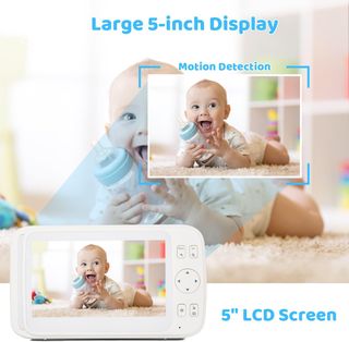 Vigilabebés Pantalla LCD 5", 1080P A ESTRENAR