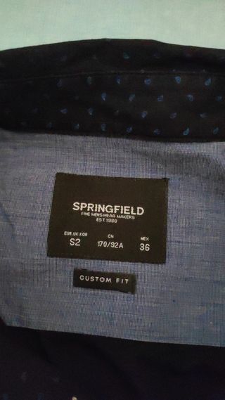 Camisa azul marino Springfield