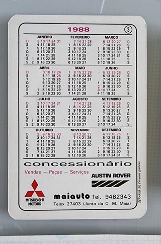ROVER Autocolante / calendário antigos