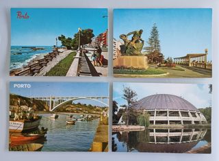 4 Postais PORTO - Foz do Douro - Afurada - Antigos