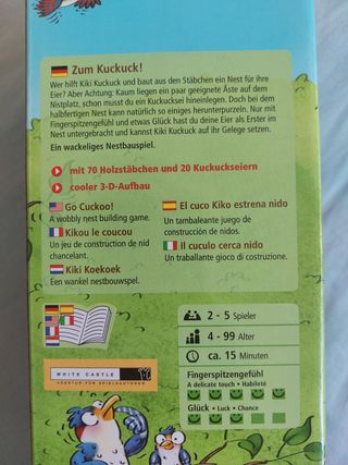 Gioco da tavola " il cuculo cerca nido"