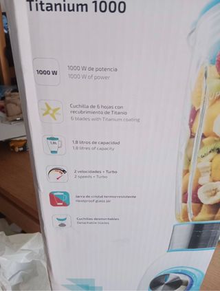 batidora de vaso 1000wts para piezas  leer