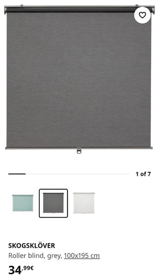 SKOGSKLÖVER estor enrollable gris IKEA