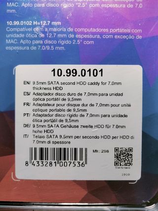 Adaptador disco duro DVD para portátil