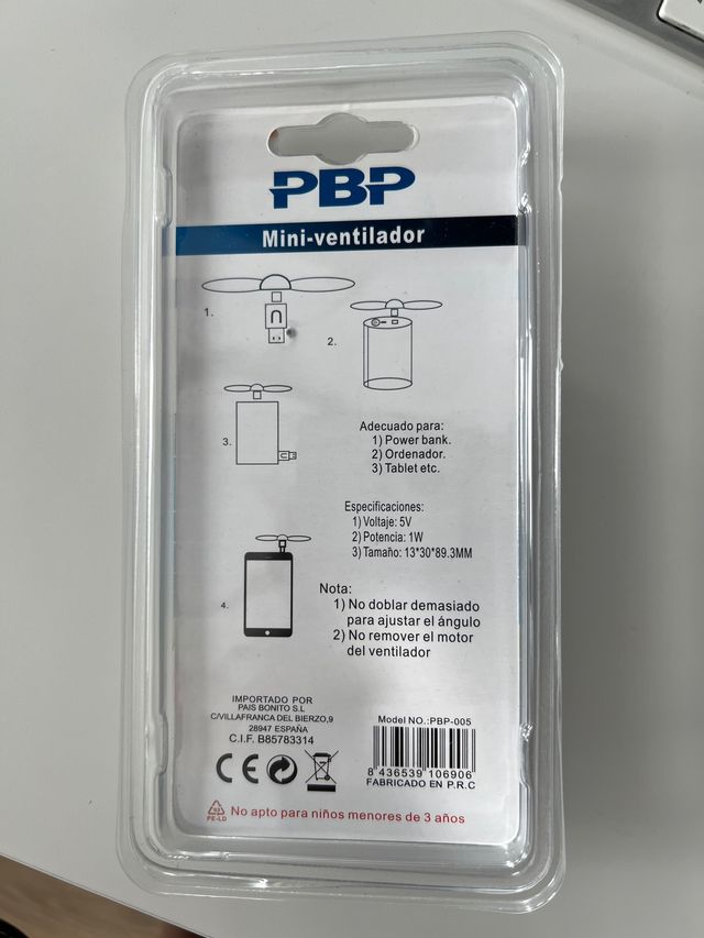 mini ventilador para móviles. EN SU CAJA!