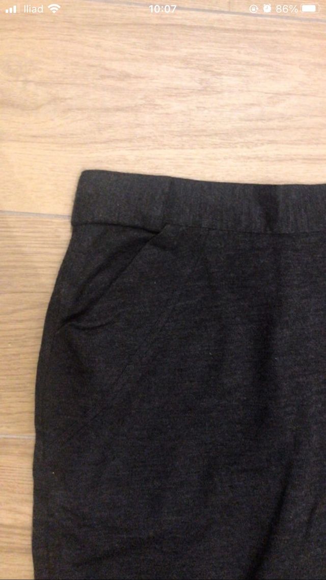 Gonna grigia longuette con fodera