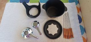 Set fondue hierro fundido