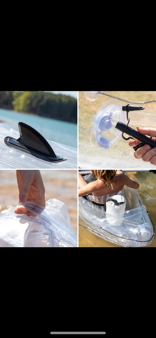 Kayak transparente 2 plazas