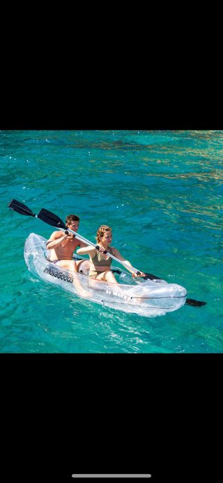 Kayak transparente 2 plazas
