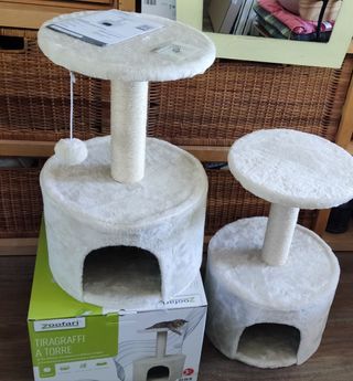 Casita rascador para el gato