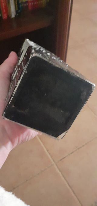 Jarrón étnico color negro y blanco