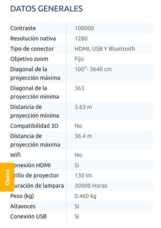 Proyector LG PH 150G portatil