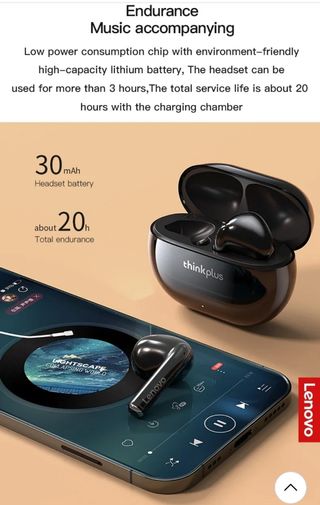 AURICULARES BT5.2 LENOVO THINKPLUS BLACK