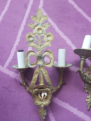 2 Apliques de bronce