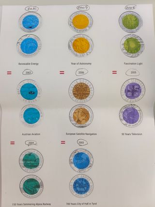 Colección plata Niobio Austria  OPORTUNIDAD