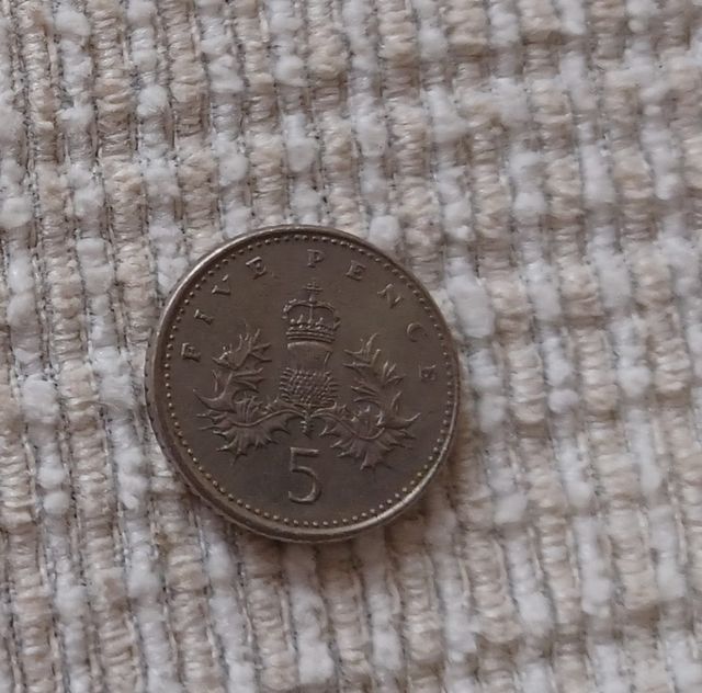 moneda 5 peniques 1991