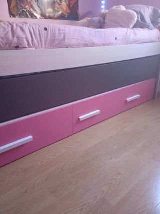 Cama nido en color rosa