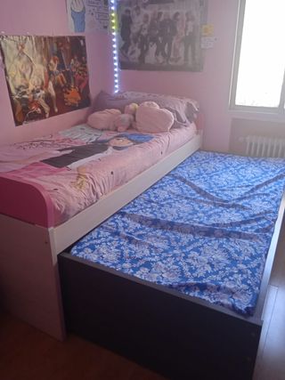 Cama nido en color rosa