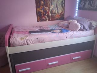 Cama nido en color rosa