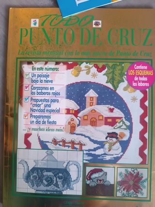 LOTE de revistas de punto de Cruz