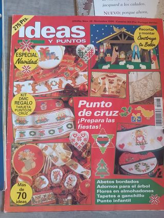 LOTE de revistas de punto de Cruz